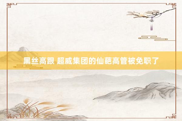黑丝高跟 超威集团的仙葩高管被免职了