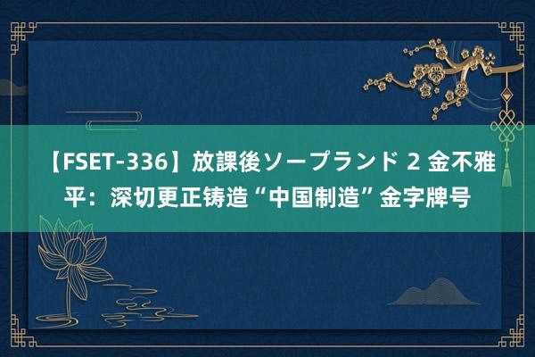 【FSET-336】放課後ソープランド 2 金不雅平：深切更正铸造“中国制造”金字牌号